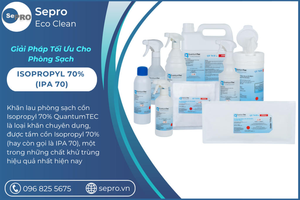 Khăn Lau Phòng Sạch Cồn Isopropyl 70% (IPA 70)