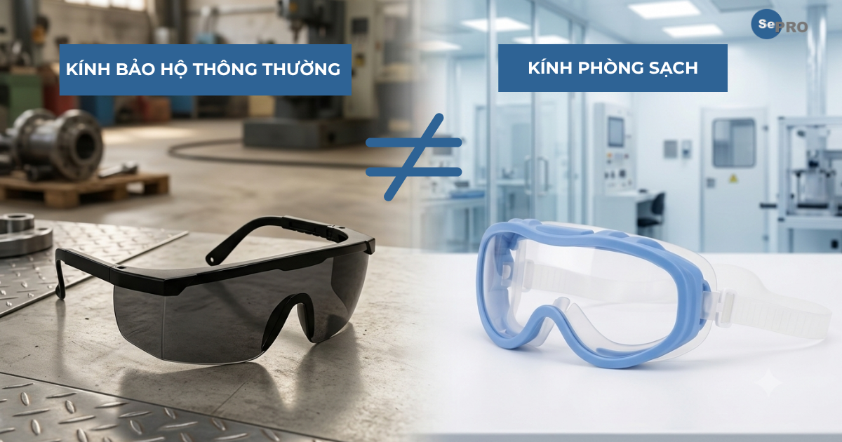Kính phòng sạch và kính bảo hộ thông thường trong hai môi trường sử dụng